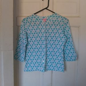 Lily pulitzer floral button down pajama top